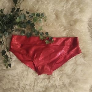 RARR glitter red Pole or Rave booty shorts